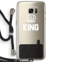 King zwart: Samsung Galaxy S7 Edge Transparant Hoesje met koord