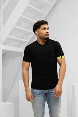 Dsquared2 Round Neck T-Shirt Heren Zwart/Geel - Maat M - Kleur: ZwartGeel | Soccerfanshop