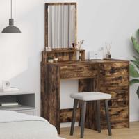 Kaptafel met lade Gerookt eiken 50 x 41 x 140 cm Bewerkt hout