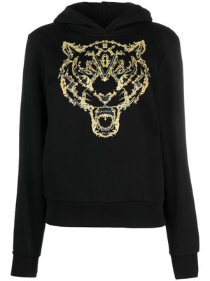 Plein Sport hoodie en coton à logo imprimé - Noir