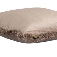 PTMD Nous Sierkussen - 45x3x45 cm - Fluweel - Taupe