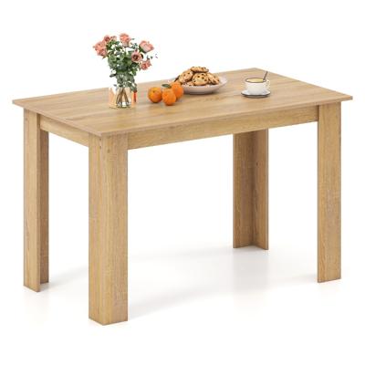 120 cm Eettafel Voor 4-6 Personen Hout Rechthoekige Tafel Grote Eetkamertafel Moderne Keukentafel Natuur