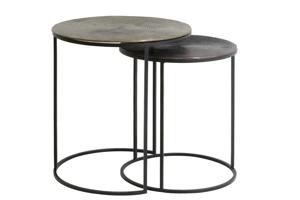 Light & Living Bijzettafel 'Talca' Set van 2, kleur nikkel
