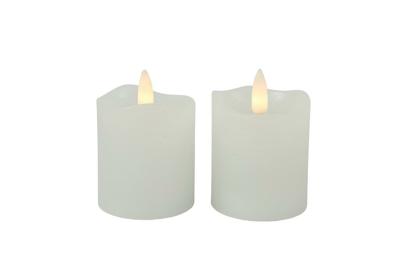 Led kaars Lyon 7 cm wit