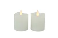 Led kaars Lyon 7 cm wit