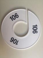 Maatring 11 cm wit/zwart 106