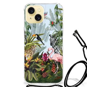 Case Anti-shock voor Apple iPhone 15 Jungle