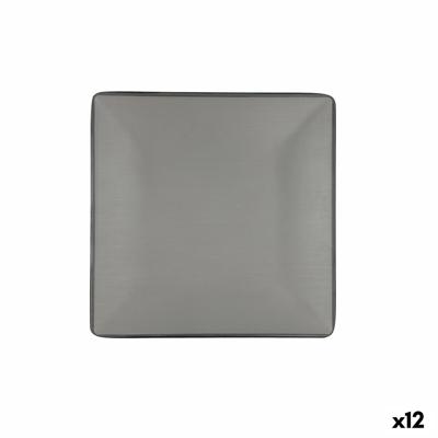 Dinerbord Bidasoa Gio Grijs Plastic 21,5 x 21,5 cm (12 Stuks)