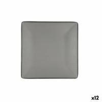 Dinerbord Bidasoa Gio Grijs Plastic 21,5 x 21,5 cm (12 Stuks)