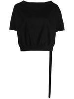 Rick Owens DRKSHDW t-shirt crop à bords francs - Noir