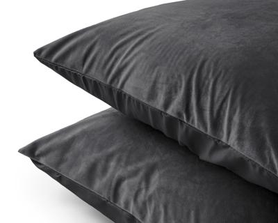 Sleeptime Velvet Kussensloop Fluweel Antraciet (2 in 1)