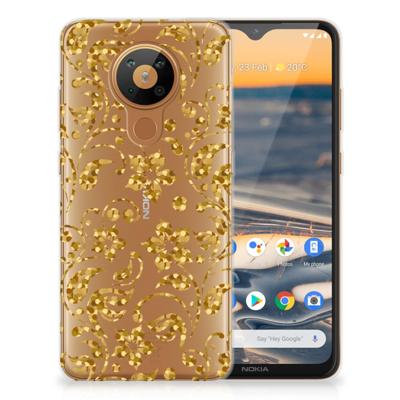Nokia 5.3 | TPU Case | Gouden Bloemen Nokia 5.3 | TPU Case | Gouden Bloemen