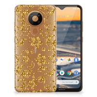 Nokia 5.3 | TPU Case | Gouden Bloemen