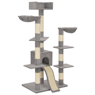 vidaXL Kattenkrabpaal met sisal krabpalen XXL 183 cm grijs vidaXL Kattenkrabpaal met sisal krabpalen XXL 183 cm grijs