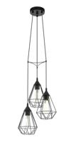 Eglo Vintage hanglampTarbes 3-lichts zwart - 94191