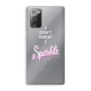 Sparkle quote: Samsung Galaxy Note 20 / Note 20 5G Transparant Hoesje