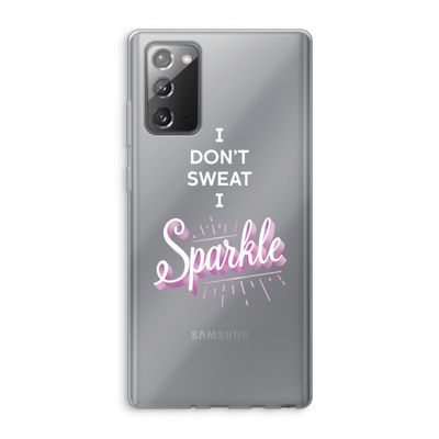 Sparkle quote: Samsung Galaxy Note 20 / Note 20 5G Transparant Hoesje