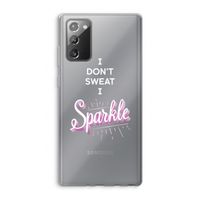Sparkle quote: Samsung Galaxy Note 20 / Note 20 5G Transparant Hoesje