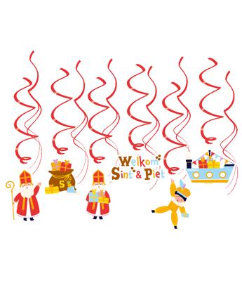 Hangdecoratie Swirls Welkom Sint & Piet Vigo (12st)
