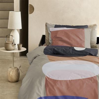 Damai dekbedovertrekset katoen 200 x 200/220 miro warm grey