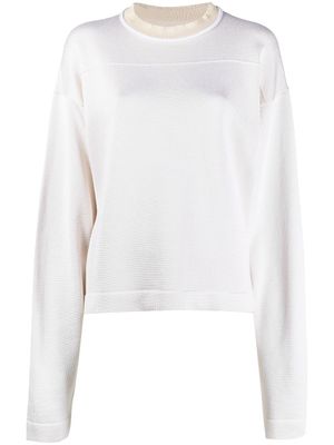 Jil Sander pull bicolore - Tons neutres