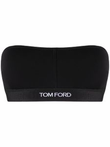 TOM FORD soutien-gorge bandeau à logo brodé - Noir