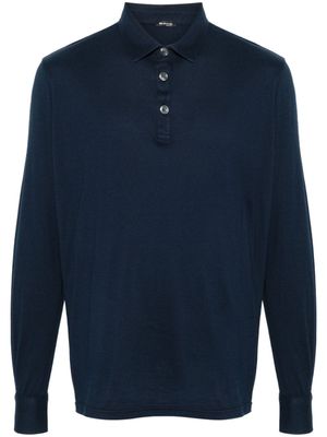 Kiton polo à manches longues - Bleu
