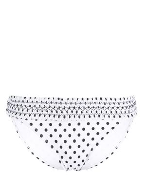 Tory Burch bas de bikini à pois - Blanc