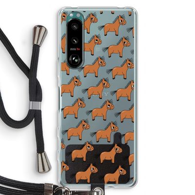 Pony: Sony Xperia 5 III Transparant Hoesje met koord
