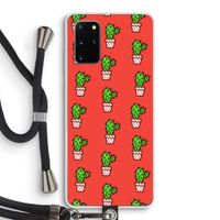 Mini cactus: Samsung Galaxy S20 Plus Transparant Hoesje met koord Mini cactus: Samsung Galaxy S20 Plus Transparant Hoesje met koord