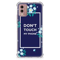 Nokia C32 Anti Shock Case Flowers Blue DTMP