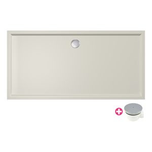 Douchebak Xenz Mariana | 170x80x4 cm | Incl.Afvoersifon-Chroom | Acryl | Rechthoekig | Pergamon glans