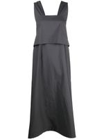 Toogood layered-detail draped cotton dress - Gris - thumbnail