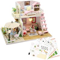 Miniatuurhuis Bouwpakket Medium - Roze Kamer