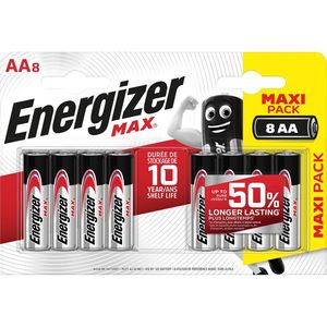 Energizer batterijen Max AA, blister van 8 stuks