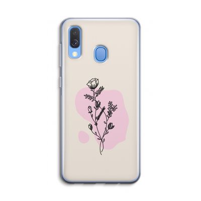Roses are red: Samsung Galaxy A40 Transparant Hoesje