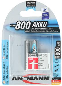 Ansmann 800 mAh - Micro / AAA / HR03 Nikkel-Metaalhydride (NiMH)