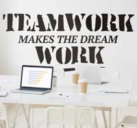 Tekst sticker kantoor quote teamwork - thumbnail