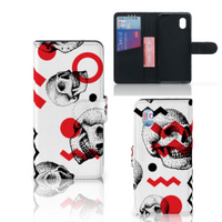 Telefoonhoesje met Naam Alcatel 1B (2020) Skull Red - thumbnail