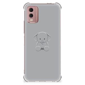 Nokia C32 Stevig Bumper Hoesje Grijs Baby Olifant