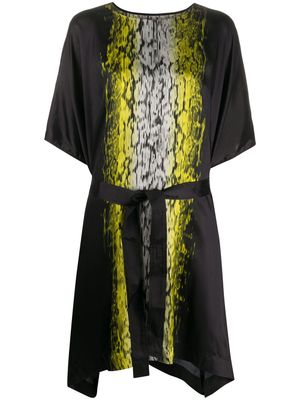 Rick Owens robe imprimée mi-longue - Noir