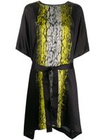 Rick Owens robe imprimée mi-longue - Noir