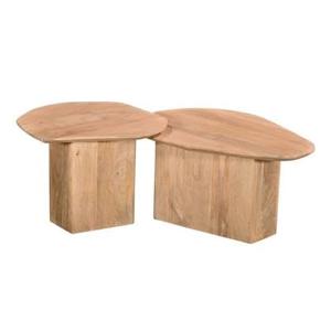 Giga Meubel - Salontafel Naturel - Set Van 2 - 70x60x35cm - Jinte