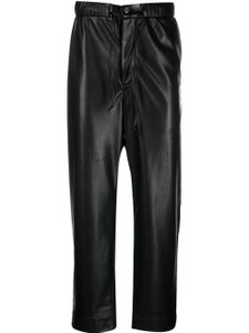 Nanushka pantalon droit Maven - Noir