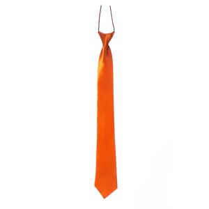 Partychimp Carnaval verkleed accessoires stropdas - oranje - polyester - heren/dames   -
