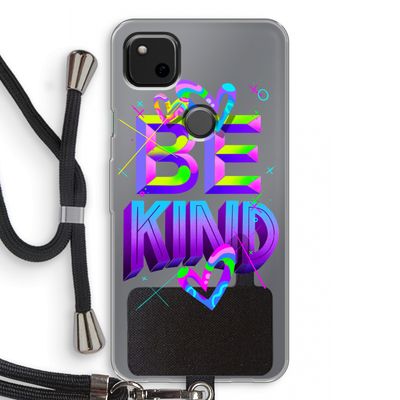 Be Kind: Pixel 4a Transparant Hoesje met koord