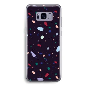 Dark Rounded Terrazzo: Samsung Galaxy S8 Transparant Hoesje