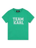 Karl Lagerfeld Kids t-shirt en coton biologique à slogan imprimé - Vert - thumbnail