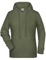 James & Nicholson JN8023 Ladies´ Hoody - /Olive - S