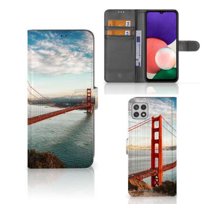 Samsung Galaxy A22 5G | Flip Cover | Golden Gate Bridge